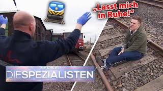 "Lasst mich in Ruhe!"😠 Zug kommt! Lebensmüder Mann kettet sich an Gleis🚆😱| Die Spezialisten | SAT.1