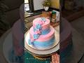 Beautiful Pink &amp; Sky Blue Cake Decoration 😍 #cake #cakedecorating #shorts #butterscotchcake