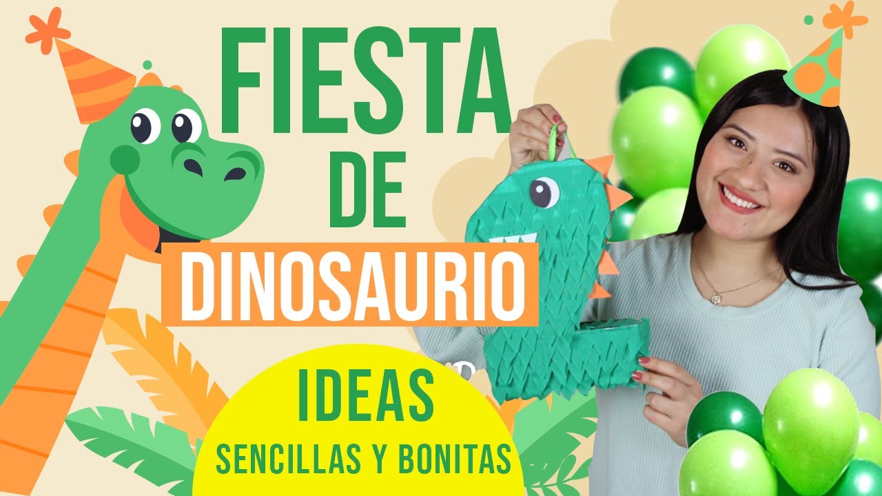 Decoración de dinosaurios para Cumpleaños en Casa - Idea sencilla - YouTube