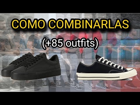 ○ NEGRAS ○ como combinarlas vestirlas bien cool 😎 ○ y tenis negros ○ - YouTube