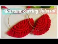 Macrame Earring Tutorial| DIY Easy Macrame Earring| Semi Circle Boho Earring| Beginner Friendly.