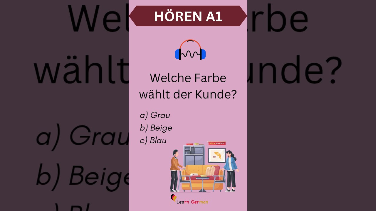  13 A1 H Ren Ben Practice Listening Skills In German Learn Goethe Zertifikat