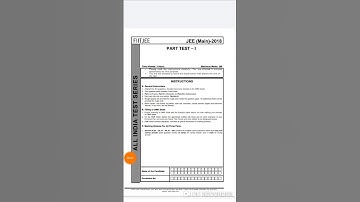 FIITJEE   AITS  JEE  MAIN  Phase  test  1.