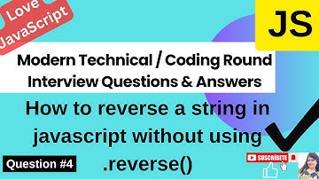 Most asked interview Questions | How to reverse a string without using reverse | JavaScript