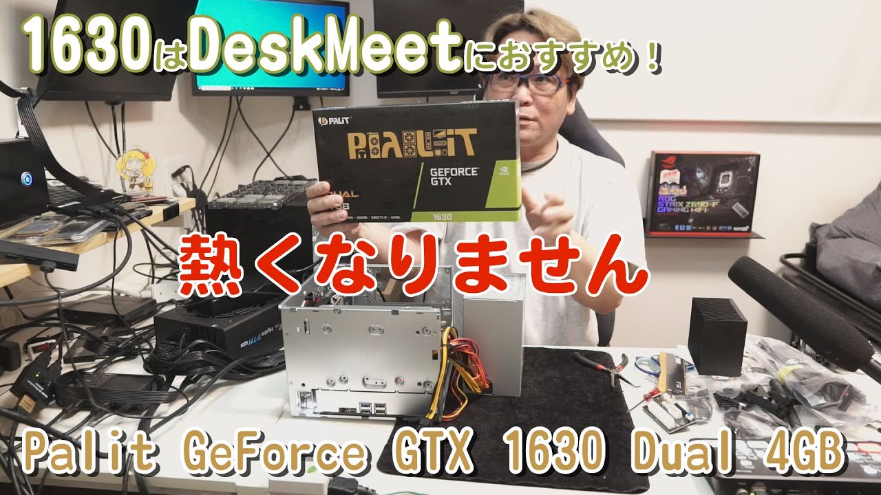 自作PC】温度低め Palit GeForce GTX 1630 Dual 4GB【DeskMeet X300