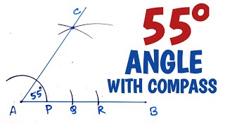 How to construct 55 degree angle with compass......