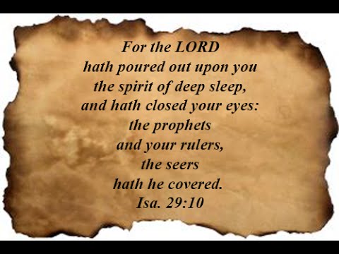 Isaiah 29:10 - YouTube