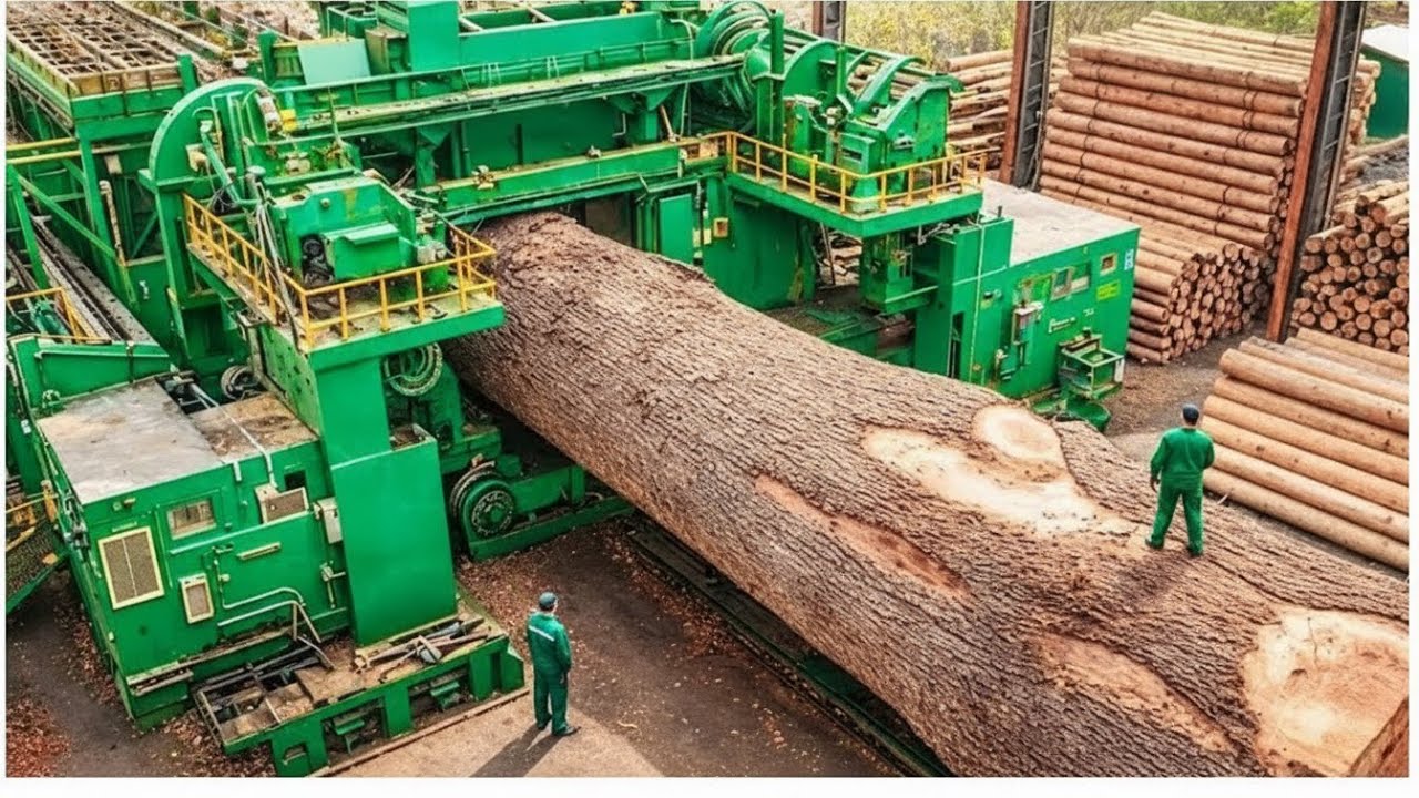 Inside The Largest Wood Sawmill Factory – How Plywood Is Made From Logs To Table (Full Process)