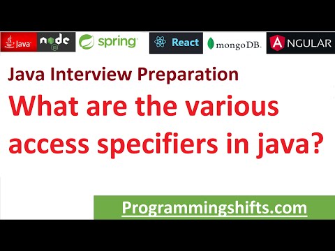 What are the various access specifiers in java?