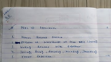 Bio informatic notes: Perl application