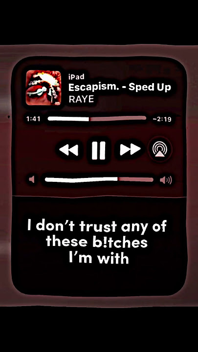 Escapism. (sped up) - RAYE