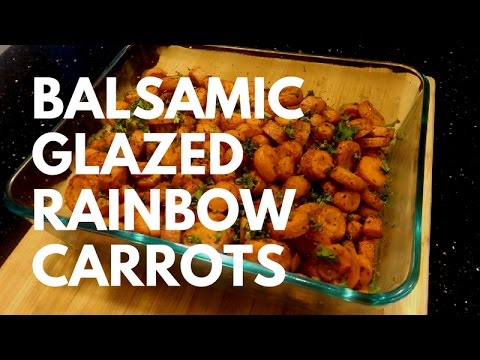 Balsamic Glazed Rainbow Carrots