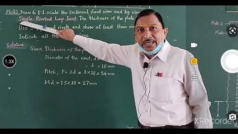 Single Riveted lap joint , Machine drawing