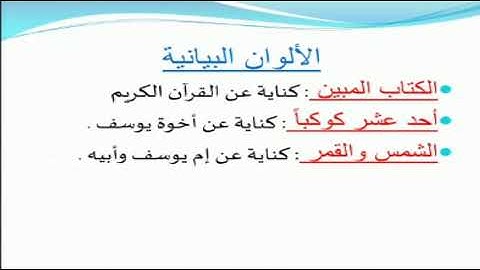 شرح الآيات (1-6) من سورة يوسف للثانوية العامة