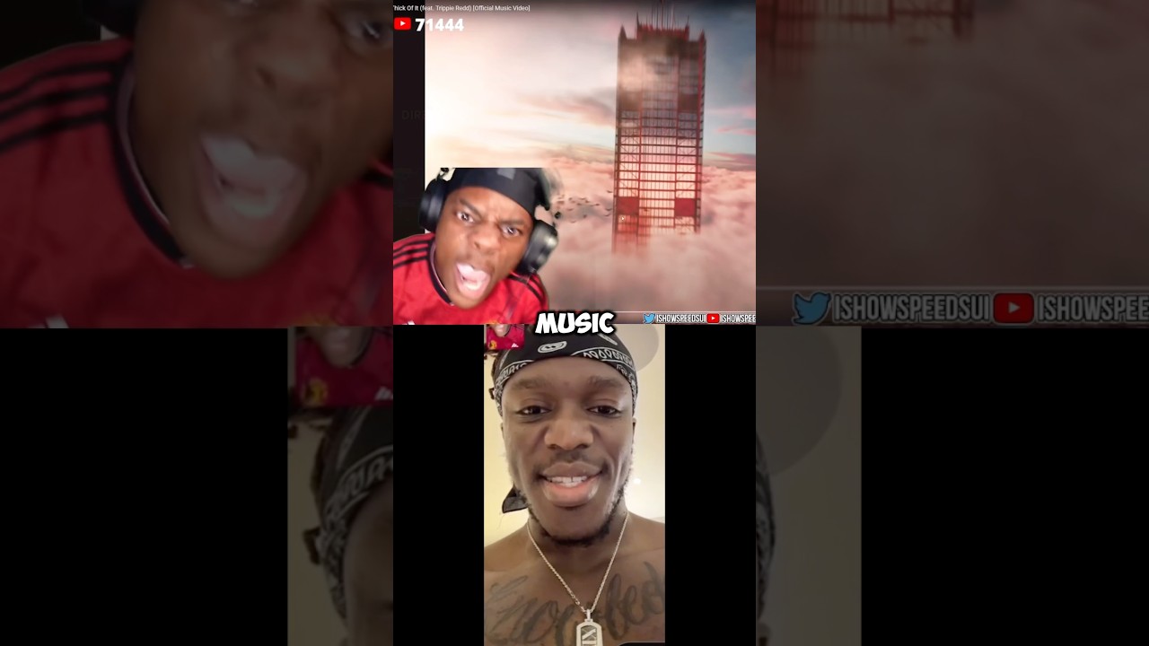 KSI getting shocked after speed’s reaction of ksi’s new song 😂🤣 #ishowspeed #ksi #funny #reaction
