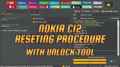How to reset Nokia c12 with unlock tool.