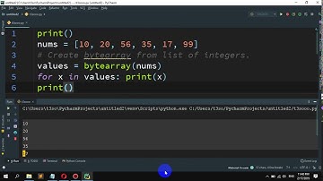 How to Convert a list of integers to a bytearray in Python