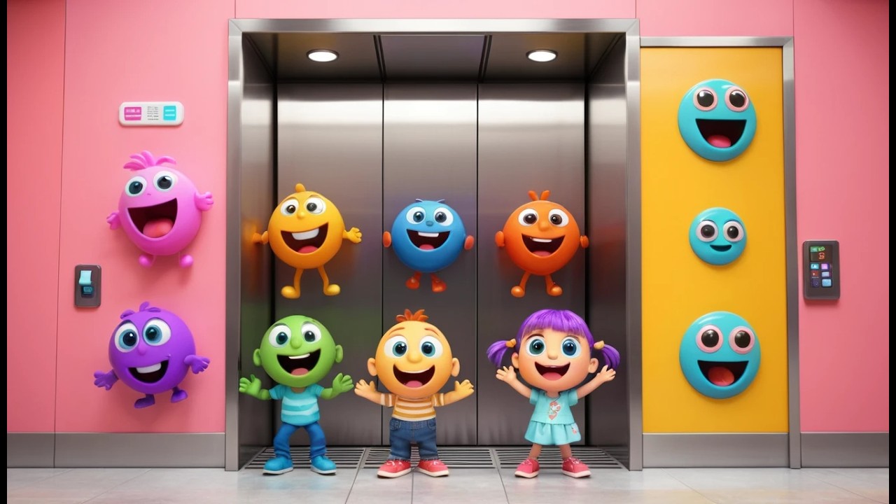 Seven Little Toy Elevators Ding Ding Ding | Numbers & Floors Song for Kids