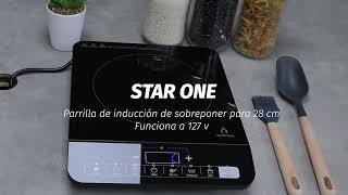 Parrilla de inducción STAR ONE. EcoFriendly, ¡Ahorra tiempo! ¡Perfecta para completar tu cocina!