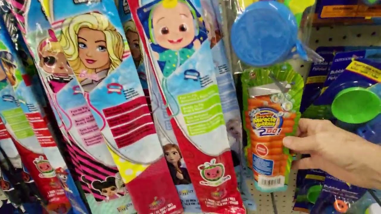 DOLLAR TREE POOL PARTY & OUTDOOR ACTIVITY TOYS KITES BUBBLE BLASTER BUTTERFLY NETS BUG CATCHERS