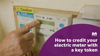 How to credit your electric meter with a key token