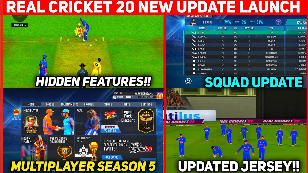 Real Cricket 20 New Update Launch Full Review!! Rc20 V.5.3 New Update ...