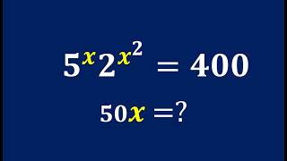 This Exponential Equation Hides Its Answer in Plain Sight: No Calculator: Crack 5^x · 2^(x²) = 400