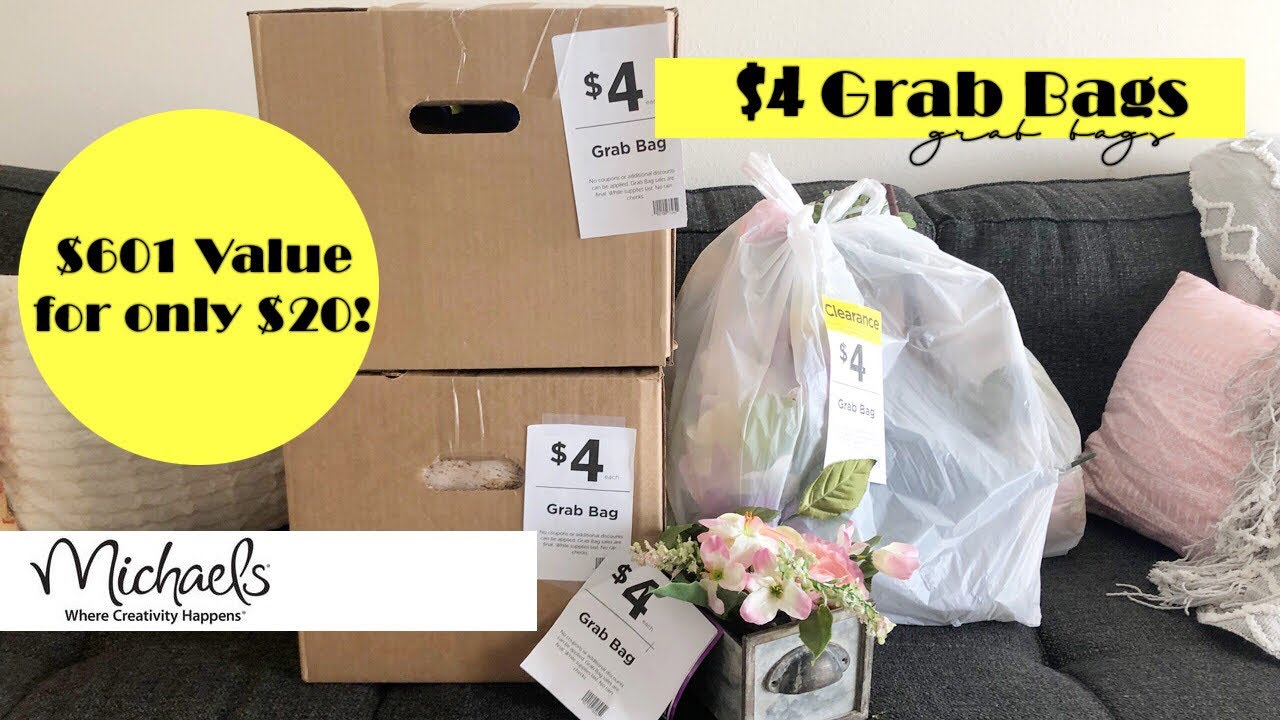 MICHAEL’S 4 GRAB BAGS 5 GRAB BAGS & BOXES FOR 20 WORTH 601! 2019