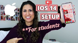 IOS 14 HOME SCREEN SETUP FOR STUDENTS | *TUTORIAL & APPS YOU NEED*