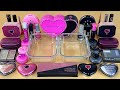 PINK vs BLACK SLIME 💗🖤Mixing makeup and glitter into Clear Slime 💯% ASMR Satisfying Slime Videos