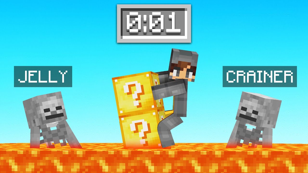 Minecraft LUCKY BLOCK RACE But LAVA RISES! (scary)