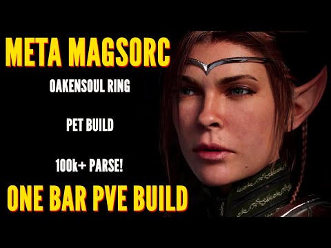 META MAGSORC 100k+ Parse One Bar PVE Oakensoul Build (Firesong DLC)