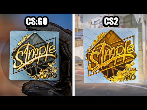 ЧТО ПРОИЗОШЛО С НАКЛЕЙКАМИ В CS2?! НОВОЕ ОБНОВЛЕНИЕ! СРАВНЕНИЕ СТИКЕРОВ CS:GO И COUNTER-STRIKE 2