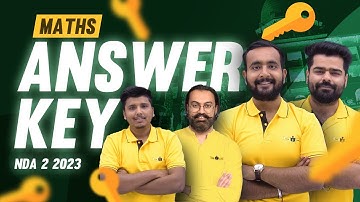 NDA 2 2023 Answer Key (Maths) (Most Accurate)