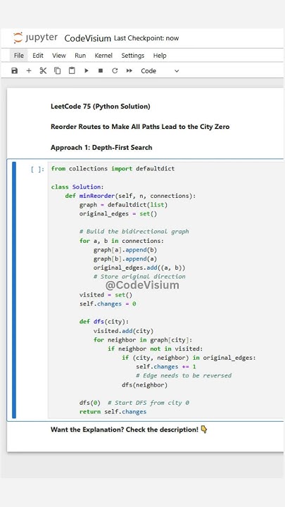 🚀 Leetcode 1466 | Reorder Routes to Make All Paths Lead to City Zero ...