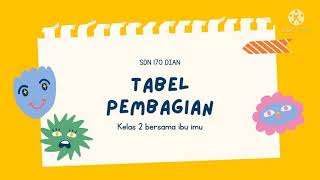 tabel pembagian kelas 2