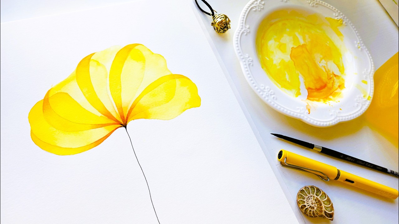 How to START Painting Transparent Silk Flowers | Watercolor Layering ...