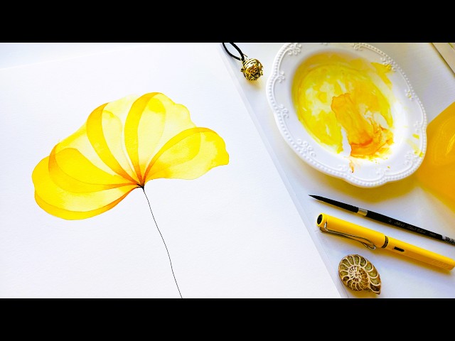 How to START Painting Transparent Flowers | Watercolor Layering