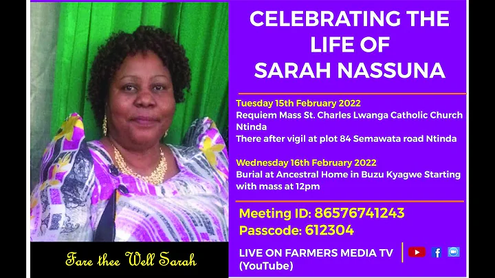 SARAH NASUUNA FAREWELL FUNERAL