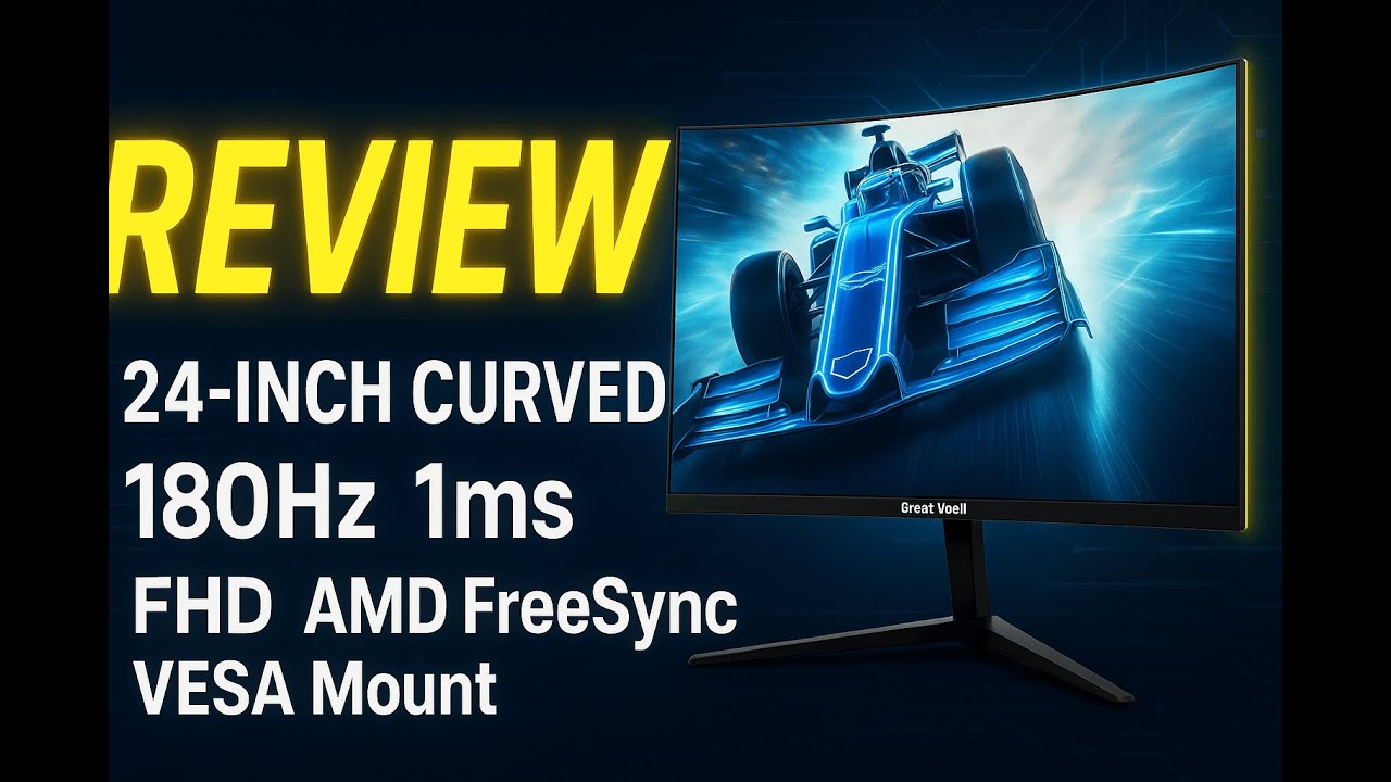 Review - Great voell 24 Inch Curved Gaming Monitor, 180Hz/144Hz FHD 1080P, 120% sRGB, 1ms