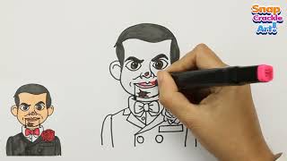 How To Draw Slappy Step by Step | Goosebumps: Slappy The Dummy
