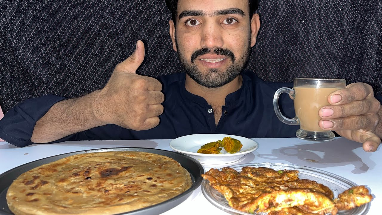 Anda paratha achar or chai