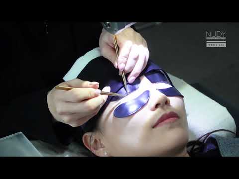누디뷰티  White LED 시술영상 ㅣ white LED extension for eyelash ㅣ엘이디연장 ㅣ LED연장