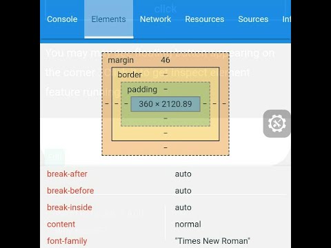 How to inspect element on android ?  *Update see comments section*