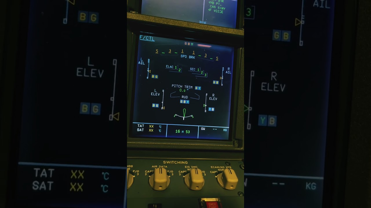 Operational test of the rudder 