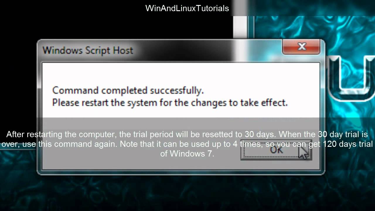 Extend Windows 7 Trial