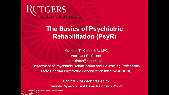 The Basics of Psychiatric Rehabilitation (PsyR)