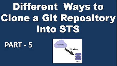 Different Ways to Clone a Git Repository into STS Editor with Simple Steps || Part -5 || Git.