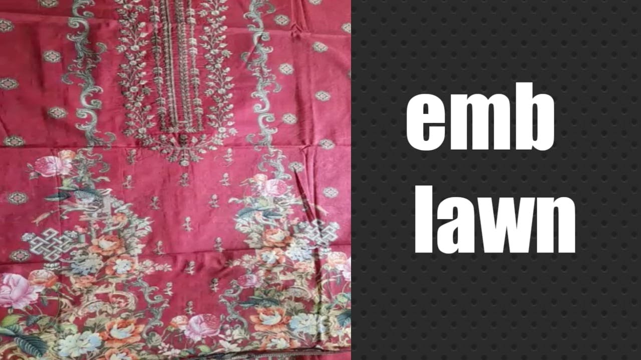 latest beautiful threadwork embroidery/embroidered lawn wholesale/she essentials by sahar/#2