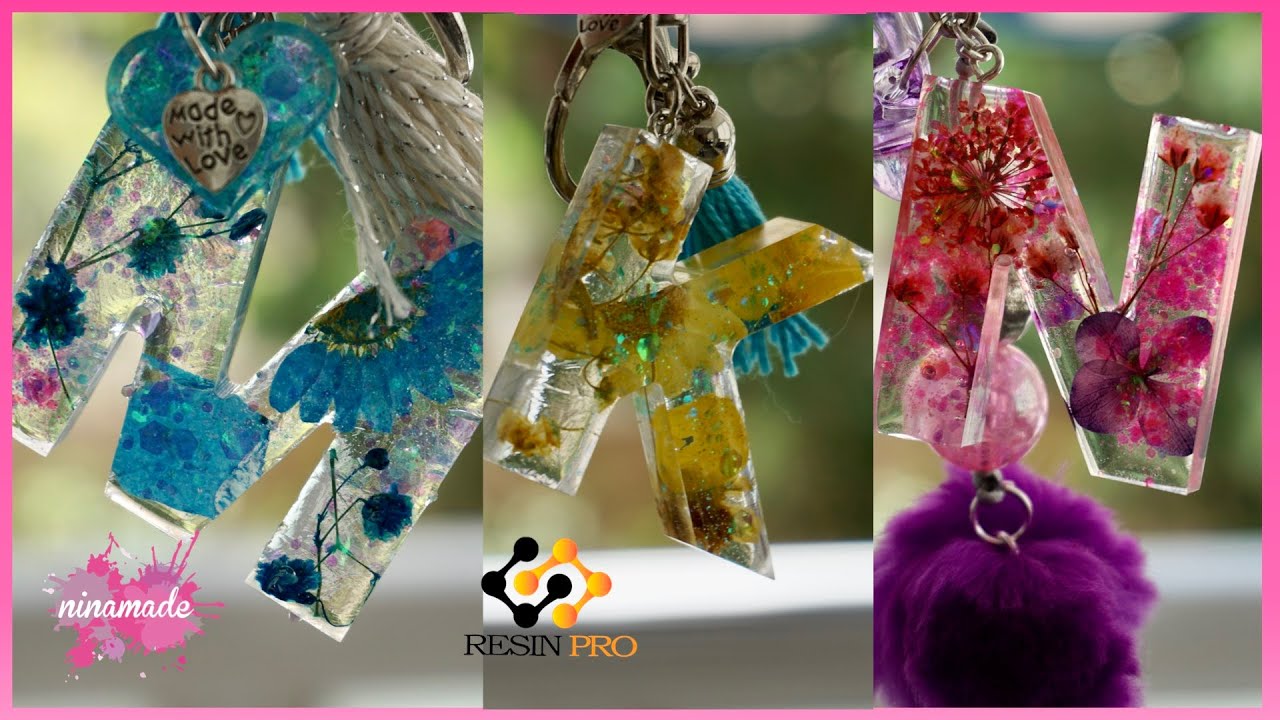 DIY. Lettres en Résine Avec des Fleurs Sèches // Resin Letters with Flowers